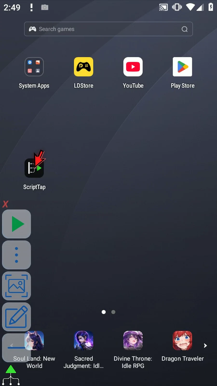 Asset Creation step 1: An image asset is a small reference image that ScriptTap can look for during script play. Create it once, then reuse it in commands that support image matching. We will use part of the ScriptTap icon.